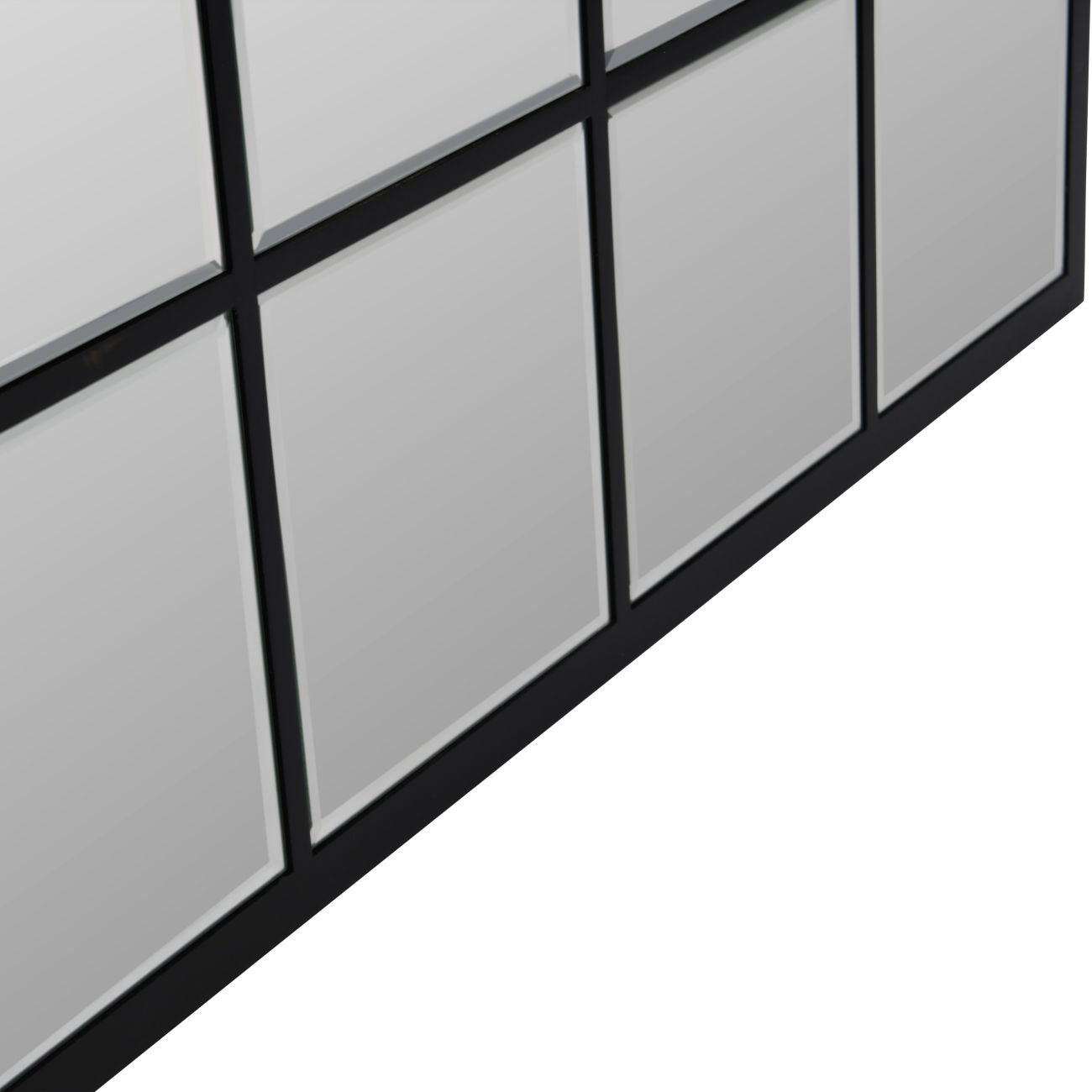 Blakely Black Window Square Wall Mirror